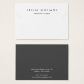 Einfache, moderne, weiße Nekklassekarte (Vorne & Hinten)