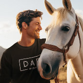 Einfache, moderne Weiße Rahmen-Vater Est. 2024 T-Shirt