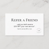 Einfache, moderne Weiße Residenz für Freunde Treuekarte (Vorderseite)