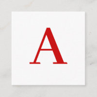 Einfache moderne weiße rote Monogramm-Initiale