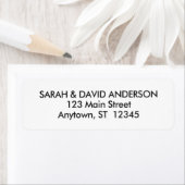 Einfache, moderne weiße Rücksendeadresse (Insitu)