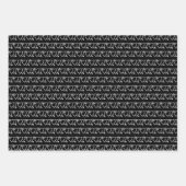 Einfache, moderne, weiße, schwarze Doppelpfeil-Her Geschenkpapier Set (Vorderseite)