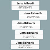 Einfache, moderne weiße und schwarze, wasserdichte etiketten