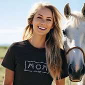 Einfache moderne Weißrahmen-Mama Est. 2024 T-Shirt