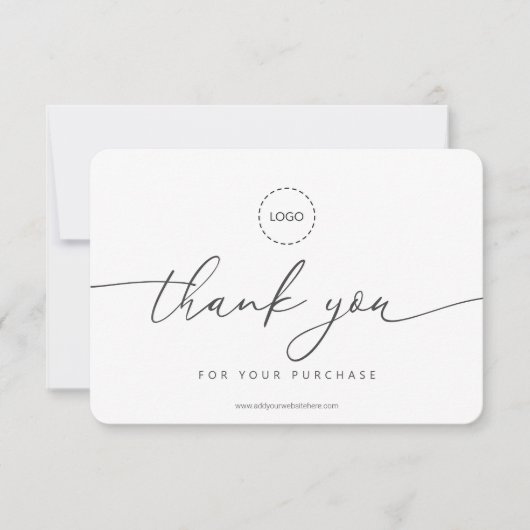 Einfache, moderne Werbeaktion für Unternehmen Dankeskarte (Vorderseite)