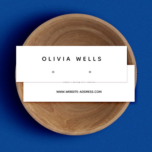 Einfache, moderne White Oring Display Mini Visitenkarte