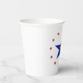 Einfache moderne White Paper Cup mit Ring of Stars Pappbecher (Rechts)