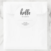 Einfache moderne Wiedersehen-Bezeichnung für eine  Runder Aufkleber (Tasche)