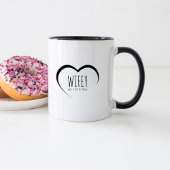 Einfache, moderne Wifey etablierte Date Wedding Ge Tasse