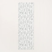 Einfache moderne Wildblumen-Blumenschrift Name Yogamatte (Rückseite)