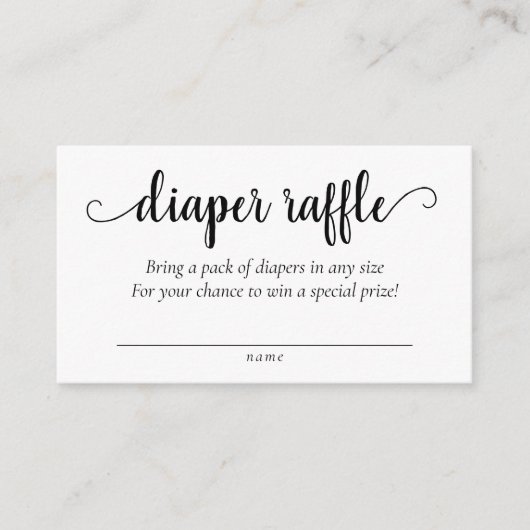 Einfache moderne Windelanlage | Klassische Babydus Begleitkarte (Vorderseite)