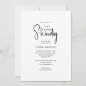 Einfache, moderne, winzige menschliche Kinderdusch Einladung (Vorderseite)