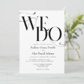 Einfache Moderne wir machen Hochzeitseinladung Einladung (Stehend Vorderseite)