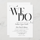 Einfache Moderne wir machen Hochzeitseinladung Einladung (Vorne/Hinten)