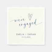 Einfache Moderne Wir sind Verlobte Engagement-Part Serviette (Vorderseite)