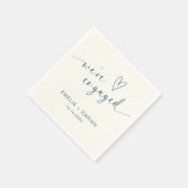 Einfache Moderne Wir sind Verlobte Engagement-Part Serviette (Ecke)