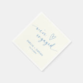 Einfache Moderne Wir sind Verlobte Engagement-Part Serviette (Ecke)