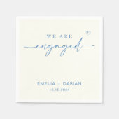 Einfache Moderne Wir sind Verlobte Engagement-Part Serviette (Vorderseite)
