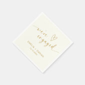 Einfache Moderne Wir sind Verlobte Engagement-Part Serviette (Ecke)