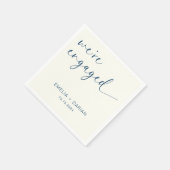 Einfache Moderne Wir sind Verlobte Engagement-Part Serviette (Ecke)