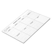 Einfache moderne Wöchentliche Aufgaben Organisator Notizblock (angewinkelt)
