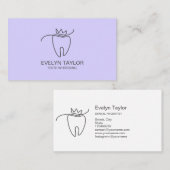 Einfache moderne Zahnschmerzen Visitenkarte (Vorne/Hinten)