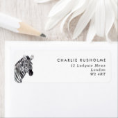 Einfache moderne Zebra-Personalisierte Rücksendead (Insitu)