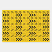 Einfache, moderne Zeichen der Gelb- und Schwarzen  Geschenkpapier Set (Vorderseite)