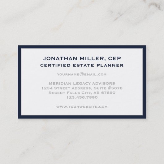 Einfache moderne Zeugnisse Visitenkarte (Rückseite)