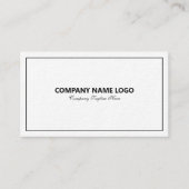 Einfache, moderne Zinn-BL-Grenze auf weißer Visite Visitenkarte (Vorderseite)