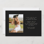 Einfache moderne, zweiFoto Abschluss Ankündigung (Rückseite)