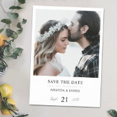 Einfache ModernFoto-Hochzeit speichern Sie das Dat Magneteinladung