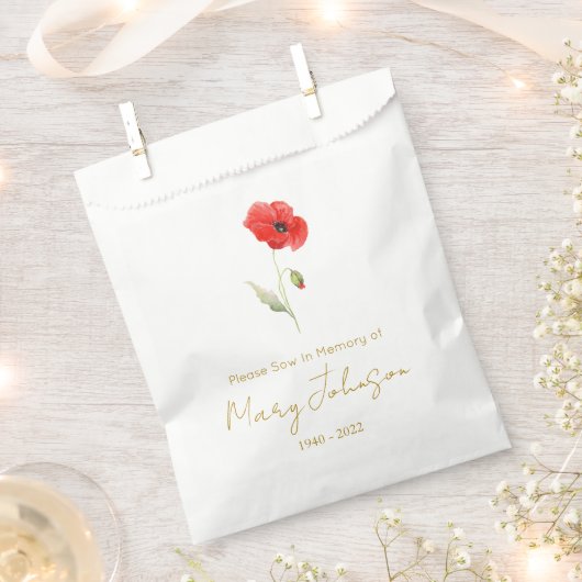 Einfache Mohnsamenpackung Beerdigung Geschenktütchen (Ausgeschnitten)