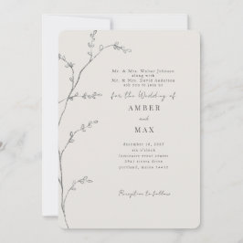 Einfache Momente Beide Eltern stammen Creme umkrei Einladung