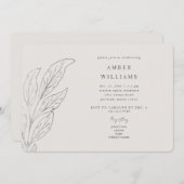 Einfache Moments Brautparty Dampfcreme umkreist Einladung (Vorne/Hinten)