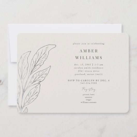 Einfache Moments Brautparty Dampfcreme umkreist Einladung (Vorderseite)