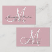 Einfache Mommy Calling Card | Baby Pink Telefonnummerkarte (Vorne/Hinten)