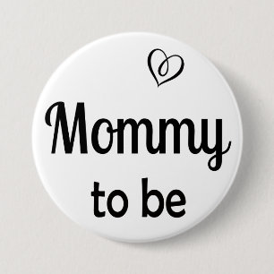 Einfache Mommy zum Baby Shower Button