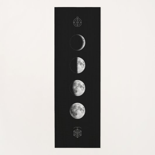 Einfache Mondphase mit heiliger Geometrie Yogamatte (Vorderseite)