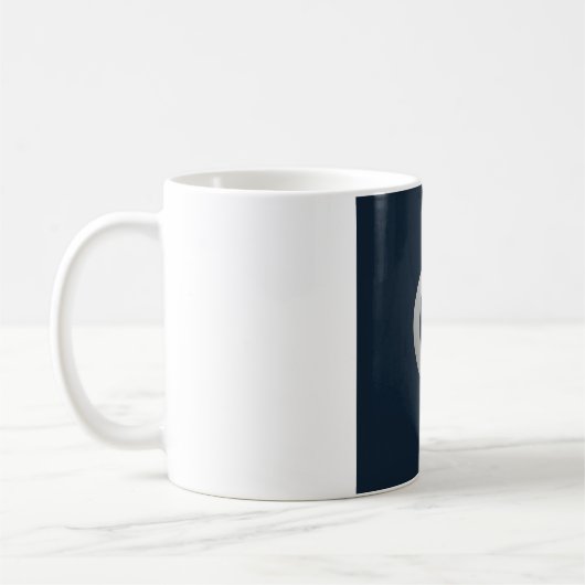 Einfache Mondphasen-Tasse mit Linienkunst - Tiefes Kaffeetasse (Links)