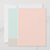 Einfache mondrianische Minimalistische Hochzeitsre Einladung (Rückseite)