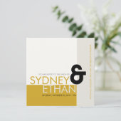 Einfache mondrische Minimalistische Moderne Hochze Einladung (Stehend Vorderseite)