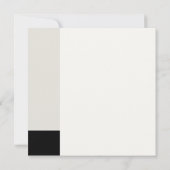 Einfache mondrische Minimalistische Moderne Hochze Einladung (Rückseite)