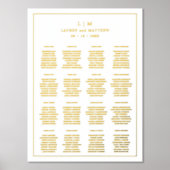 Einfache Mongram Elegant Hochzeit Foliendrucke (Vorderseite)