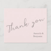 Einfache Mongram Minimalistisch Misty Rose Hochzei (Vorderseite)