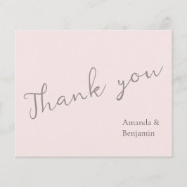 Einfache Mongram Minimalistisch Misty Rose Hochzei