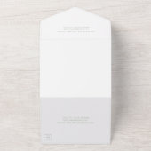 Einfache Mongram Sage Grüne feierliche Hochzeit All In One Einladung (Außenbereich)