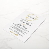 Einfache Mongramm-Wraath-Hochzeit Folieneinladung (Gedreht)