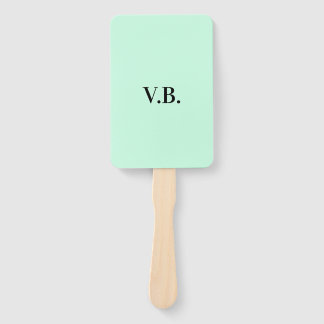 Einfache monochrome Farbe mit Namenszug Monogramm Fächer