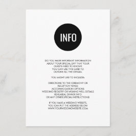 Einfache monochrome Kreisdetails/Informationskarte Begleitkarte